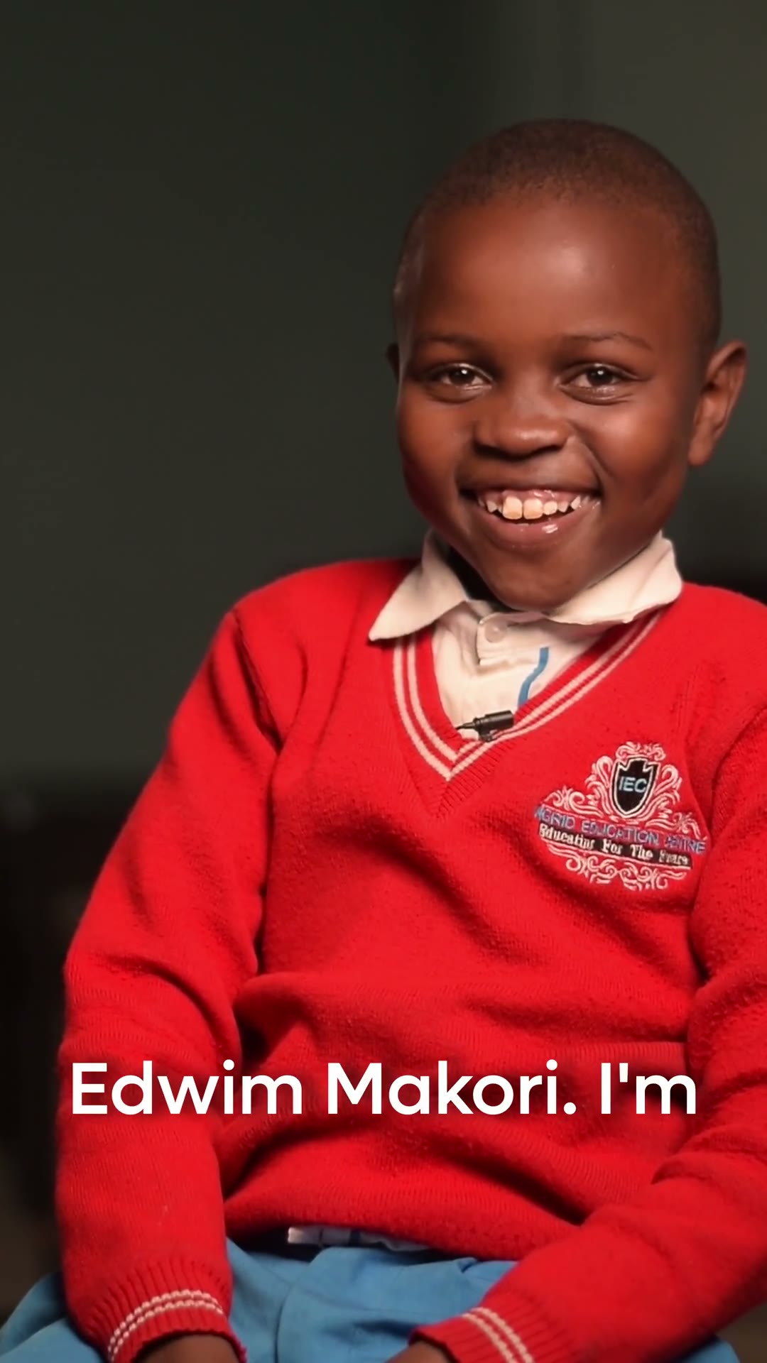 Portrait of Edwin at the Ingrid School