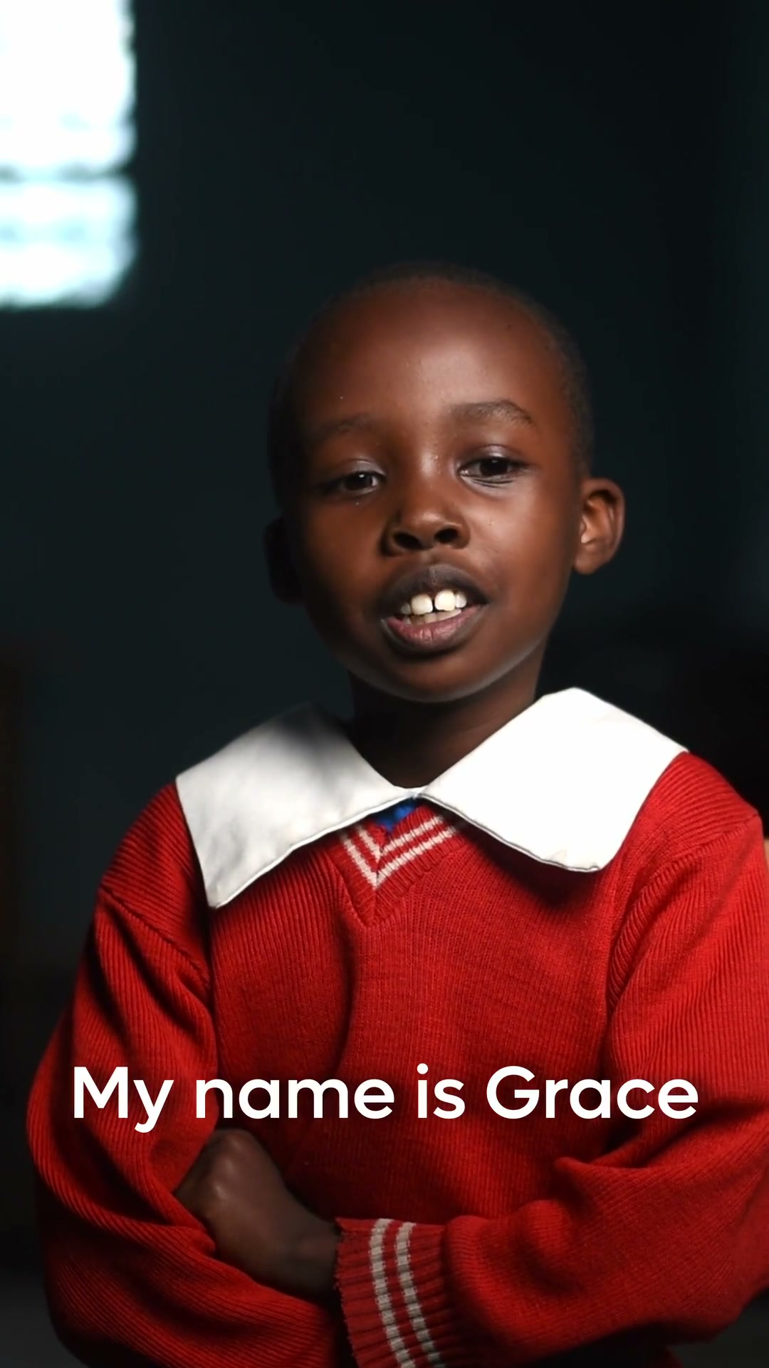 Portrait of Grace · age 8 at the Ingrid School