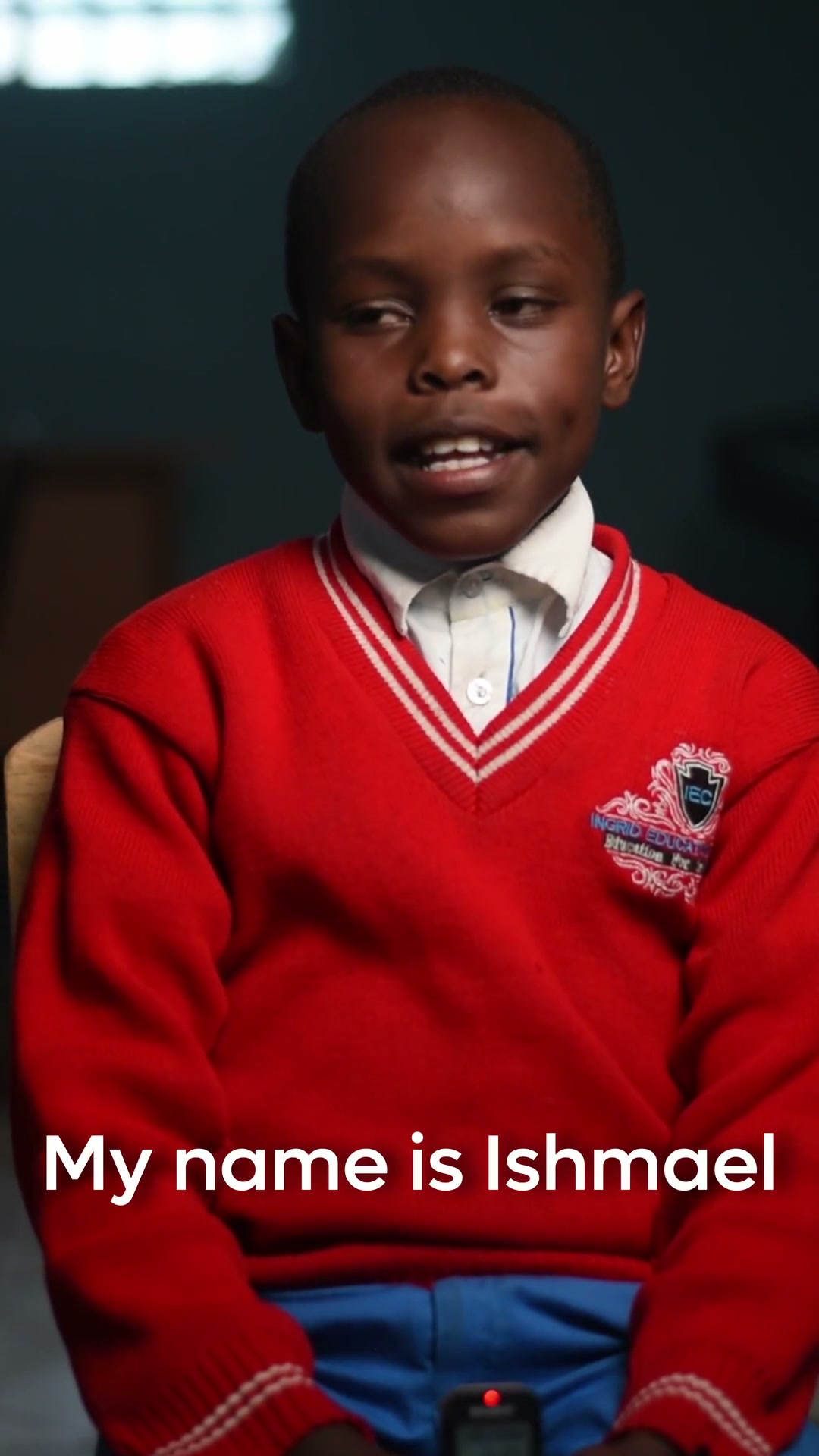 Portrait of Ishmael at the Ingrid School